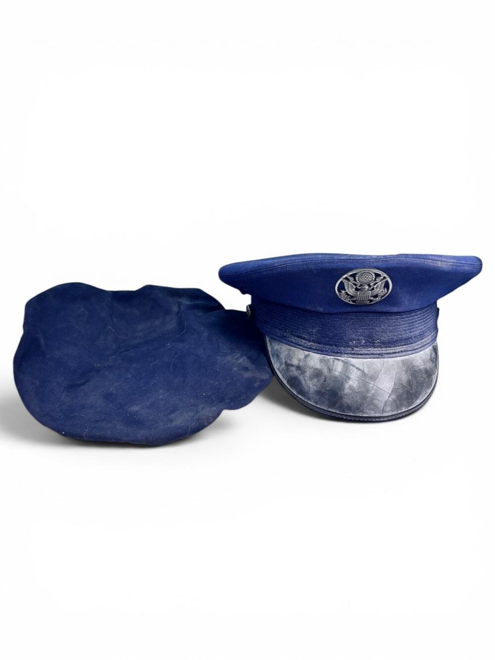 USAF Hat BANCROFT SERVICE CAP Air Force BLUE TROPICAL #1549 Size 7 1/8th WWII